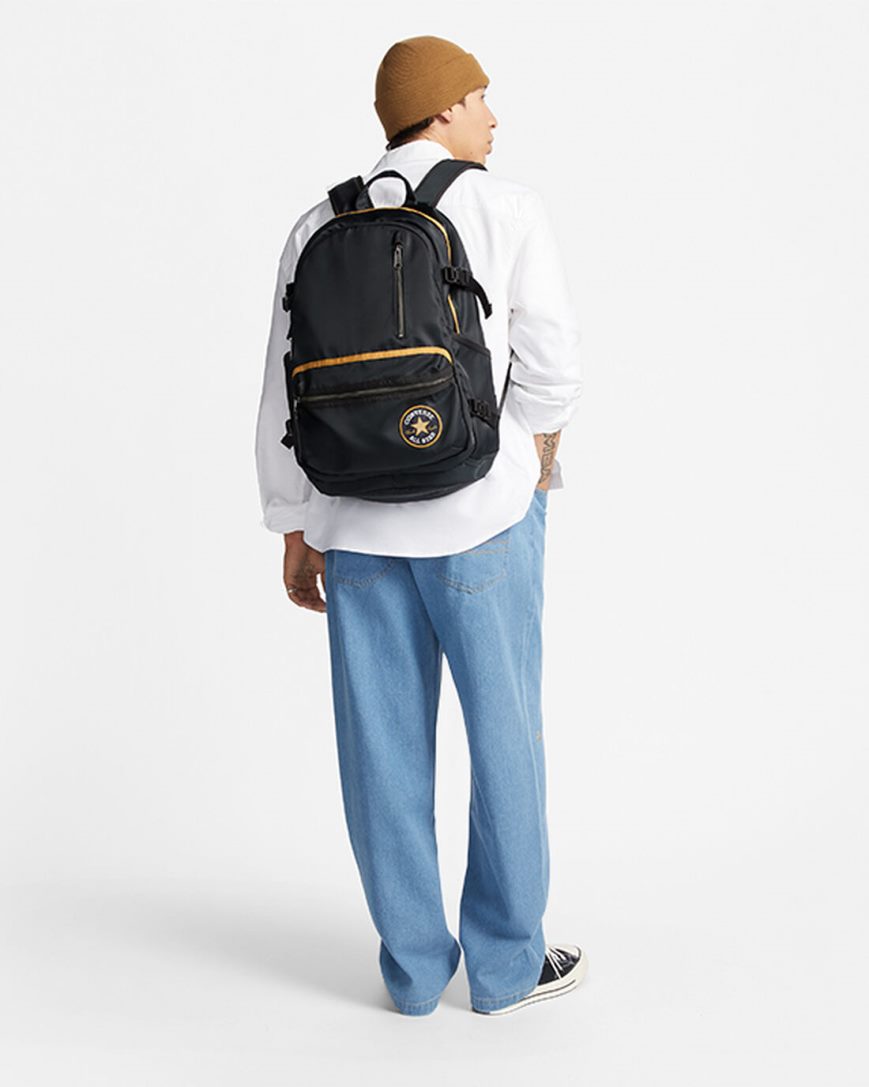Women's Converse Premium Straight Edge Backpacks Black | AU 56304Q